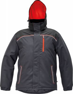 KNOXFIELD WINTER JACKET antracit/červená