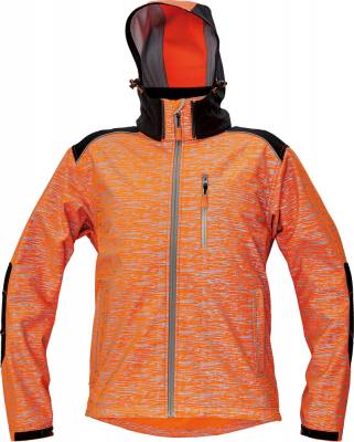 KNOXFIELD PRINTED SOFTSHELL JACKET oranžová