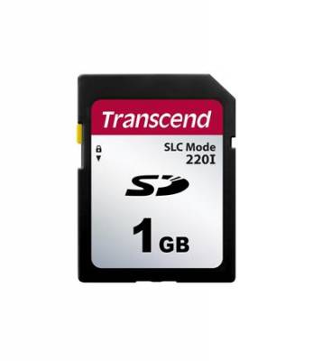 Transcend 1GB SD220I MLC průmyslová paměťová karta (SLC Mode), 22MB/s R,20MB/s W, černá