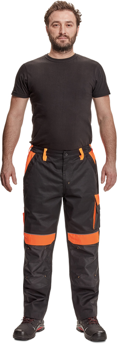 CERVA MAX VIVO kalhoty černá/oranžová 64