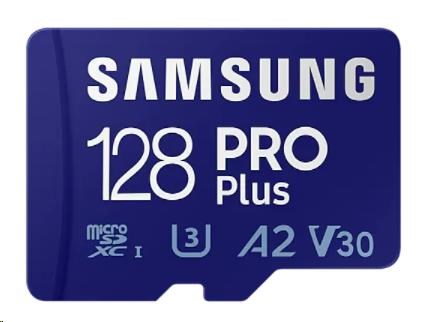Samsung Micro SDXC karta 128GB PRO Plus + SD adaptér